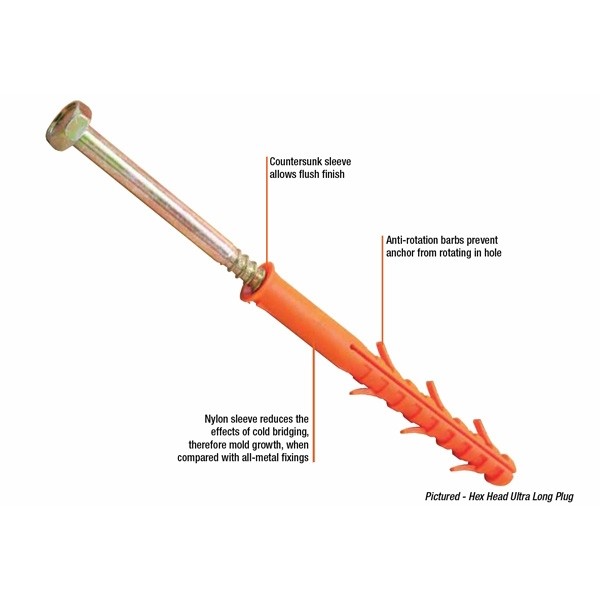 ULTRA LONG PLUG 10MMX160MM HEX HEAD