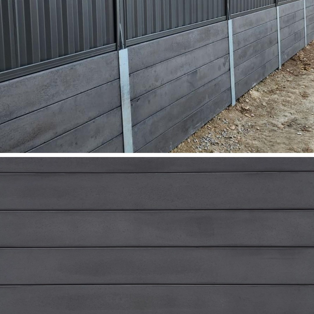 Concrete Sleeper Charcoal Plain Smooth 2-Bar | Retaining Wall Sleeper