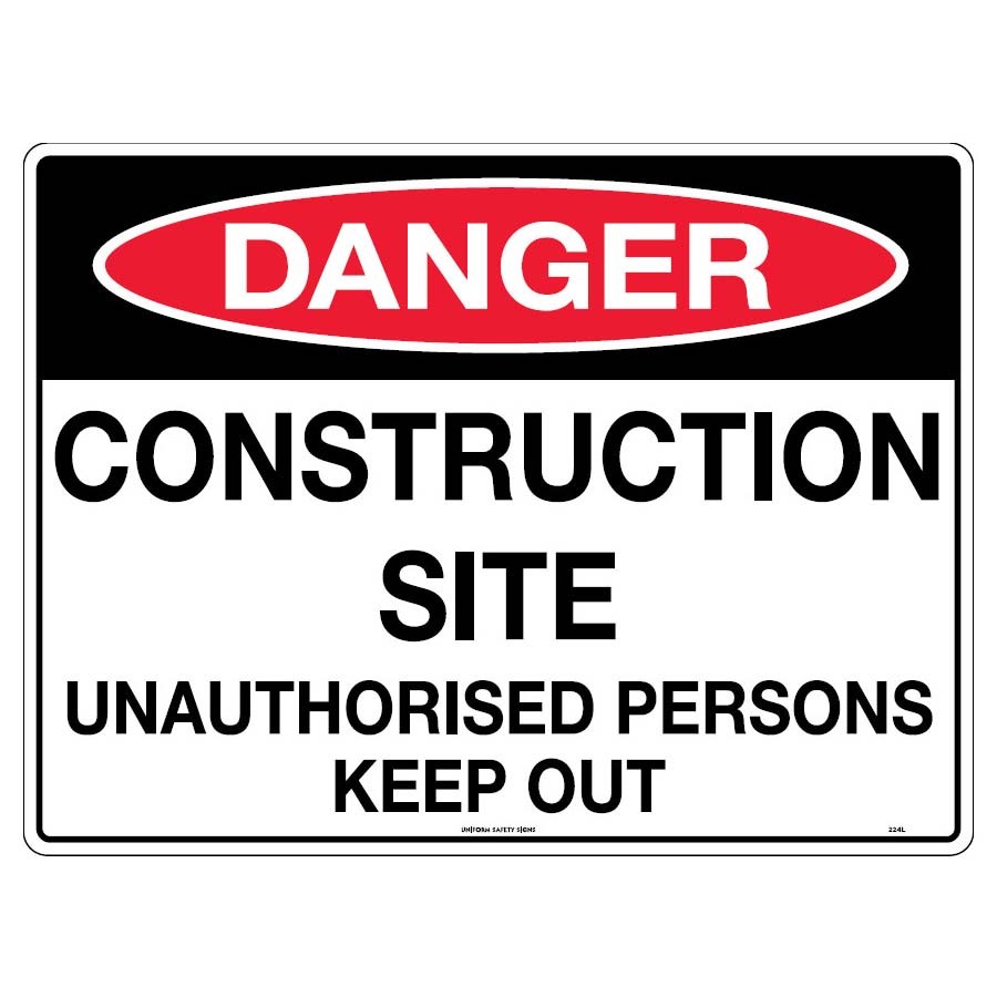 SIGNAGE CONSTRUCTION SITE 600 X 450 POLY