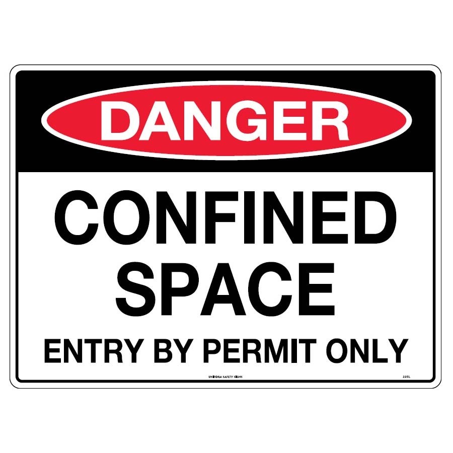 SIGNAGE CONFINED SPACE 450X300 METAL