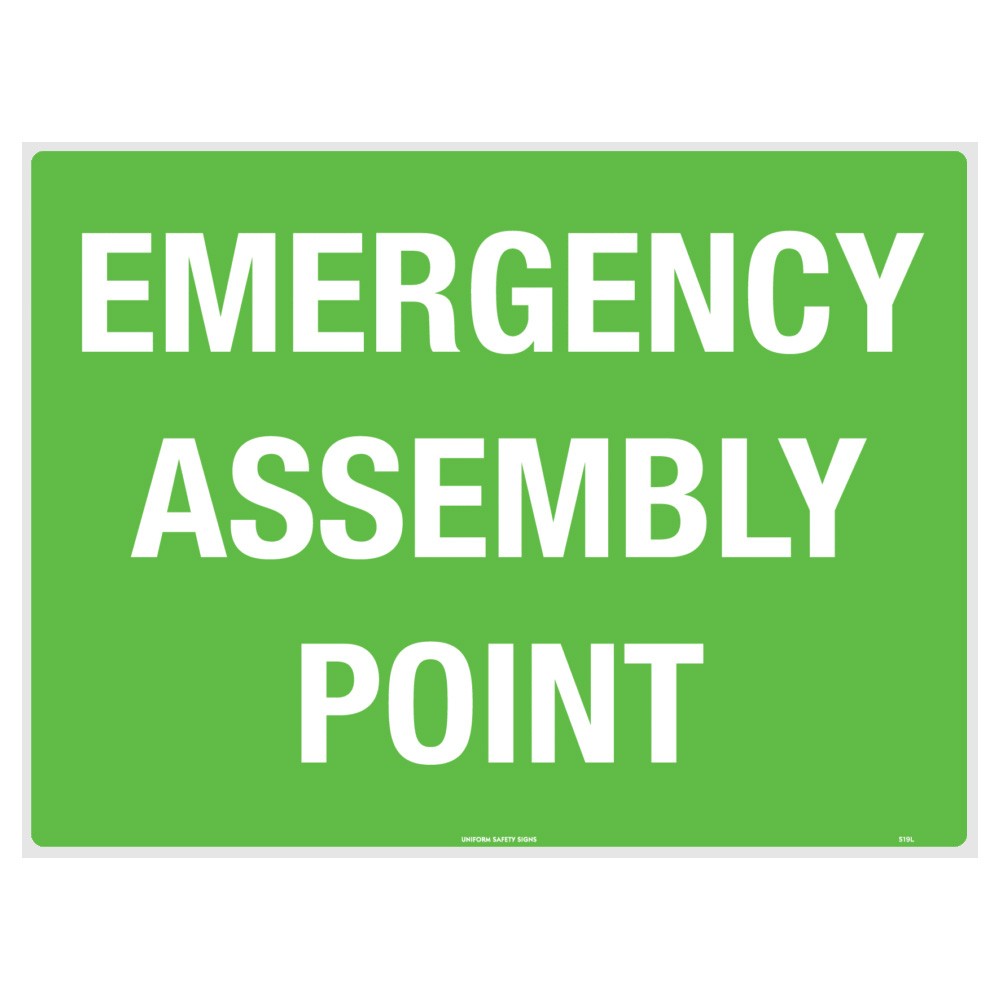 SIGNAGE EMERGENCY AS/BLY POINT 300 X 225