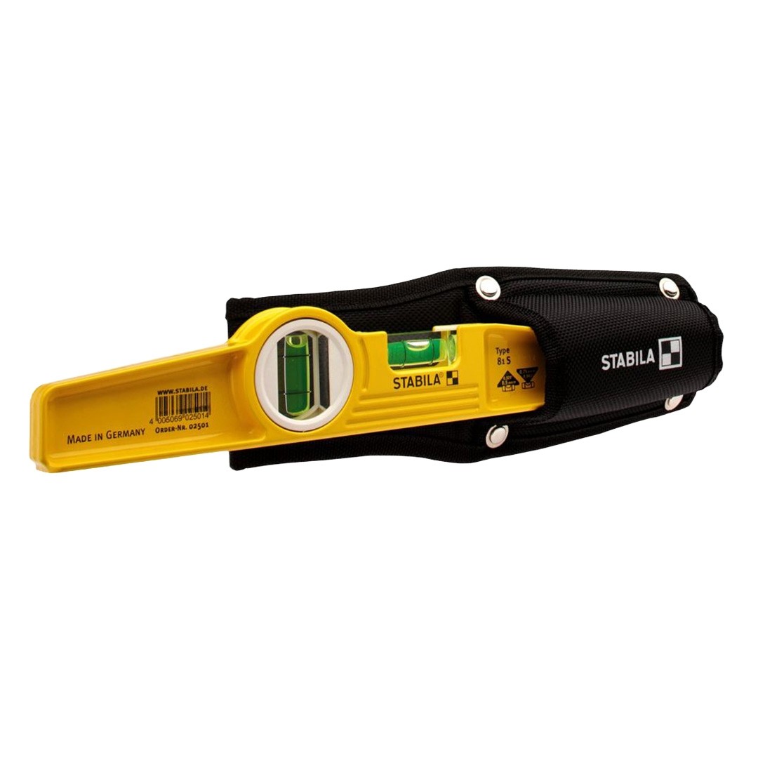 STABILA TORPEDO LEVEL - 250MM - 2 VIAL DIE-CAST WITH HOLSTER
