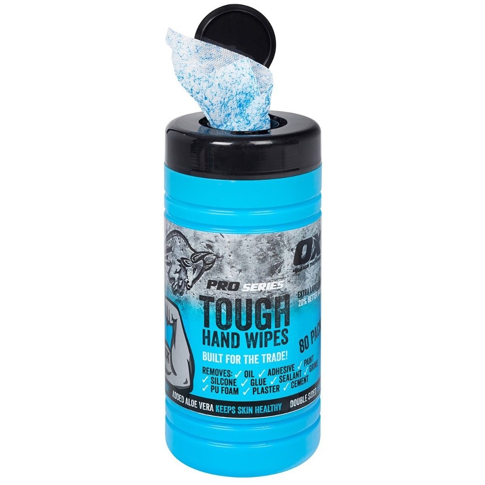 OX TOUGH HAND WIPES ANTI BACTERIAL - 80 WIPES