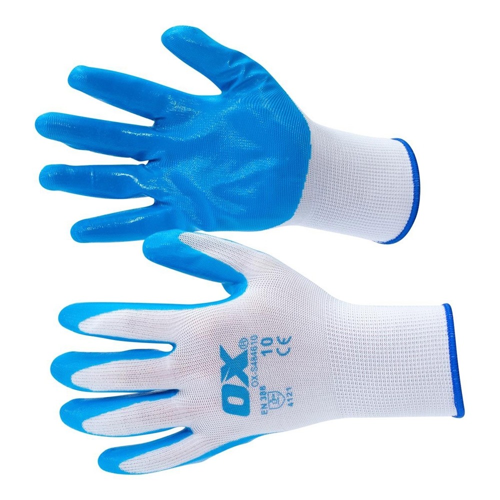 GLOVE OX POLYESTER LINED NITRILE 5PK