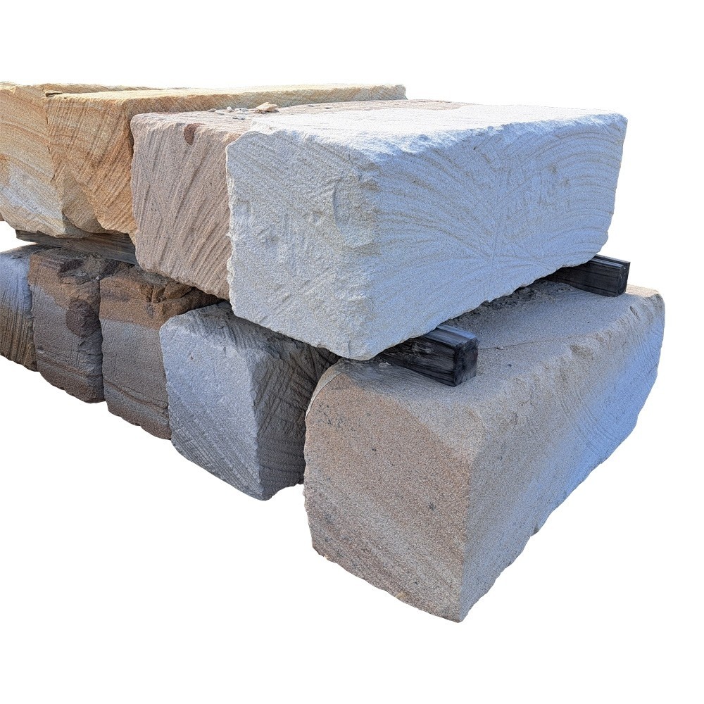 SANDSTONE QUARRY BOULDER – A GRADE SQ CUT – 1200 × 500 × 500MM 