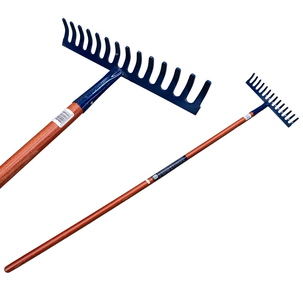 GARDEN RAKE 14 TOOTH TIMBER HANDLE