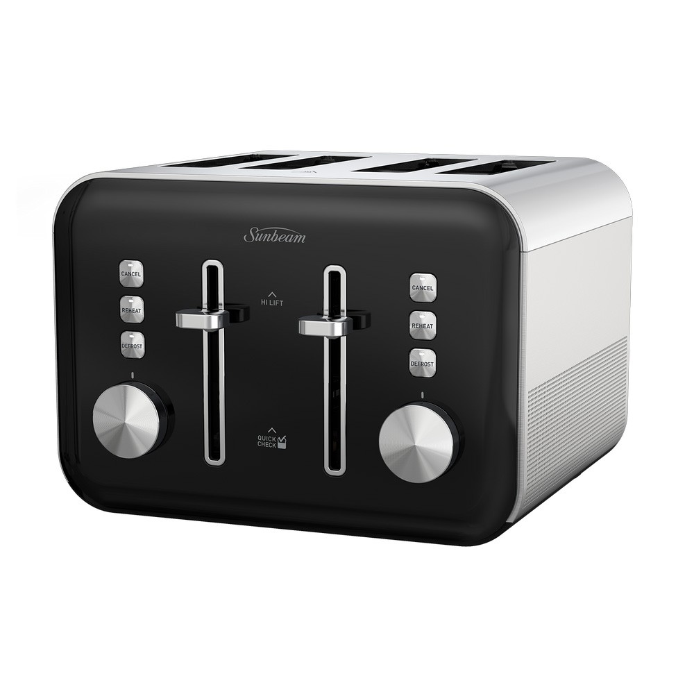 SUNBEAM SIMPLY SHINE 4 SLICE TOASTER BLACK